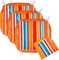 NettyPro Patio Chair Seat Cushion Covers Set 4 - Water Repellent