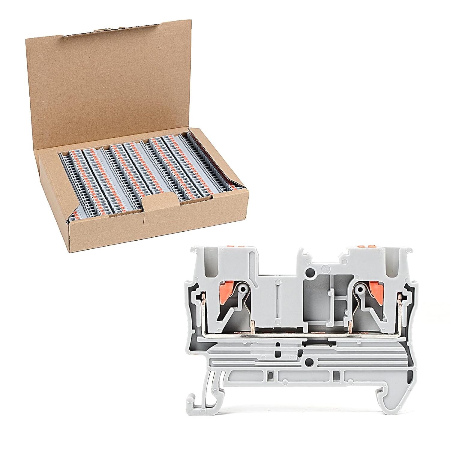 100Pcs PT2.5 Push-in Terminal Blocks for Efficient Wiring