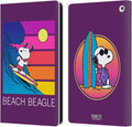 Peanuts Beach Beagle Snoopy Aloha Disco Leather Wallet Case - Fire HD