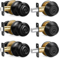 Entry Door Knob and Deadbolt Combo Set, Keyed Alike Matte Black - 3