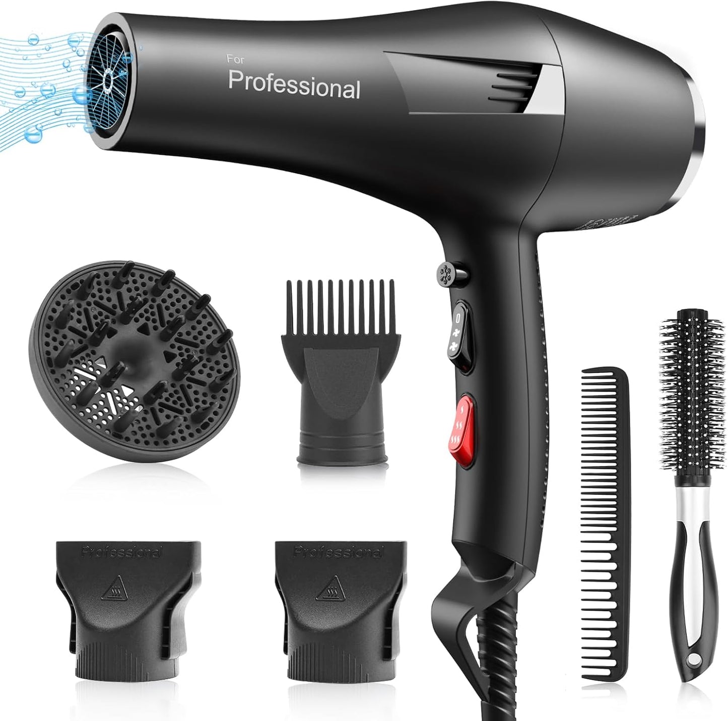 Fast Drying Professional Hair Dryer Set - Effortless Styling