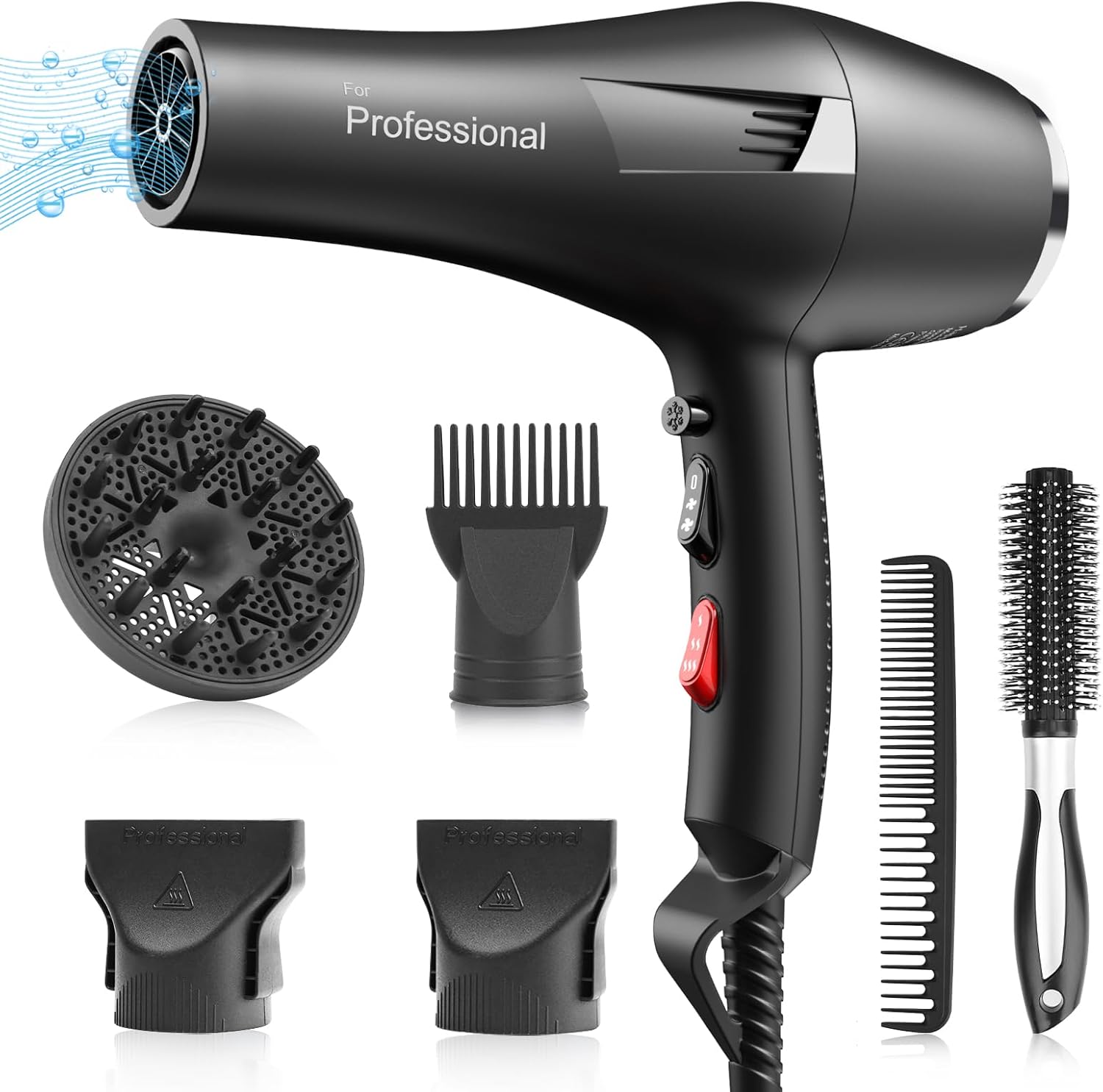 Fast Drying Professional Hair Dryer Set - Effortless Styling