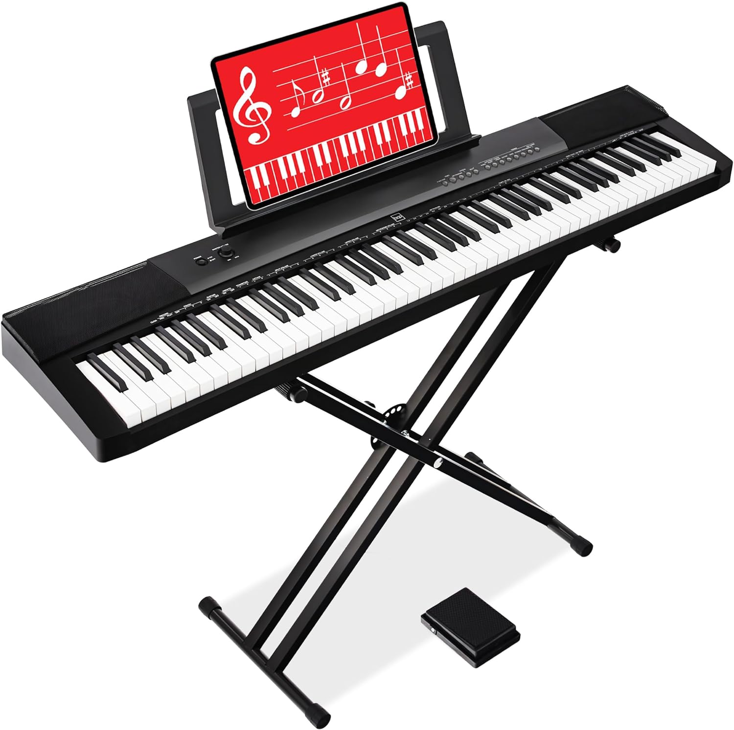 88-Key Digital Piano Set - Semi-Weighted Keys, Built-In Speakers