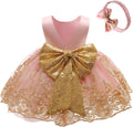 Lace Embroidery Outfit for Baby Girls' Pageantry