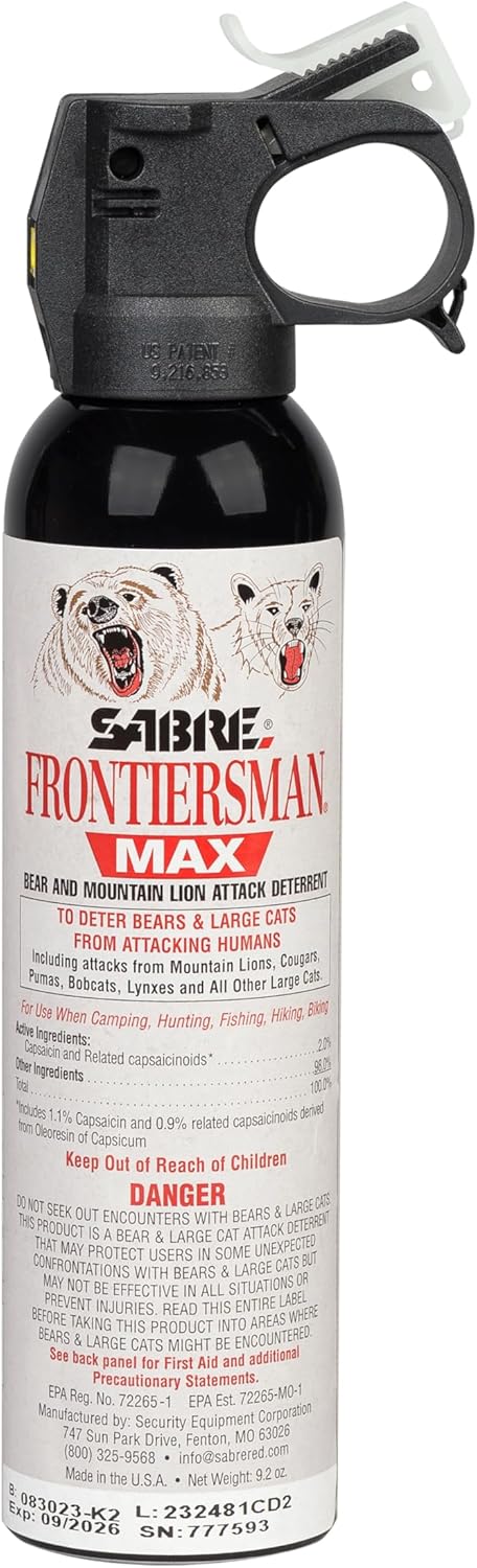 SABRE Frontiersman MAX Bear Spray for Ultimate Outdoor Safety