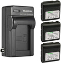 Kastar 3-Pack Battery and AC Wall Charger - Reliable Camcorder Power