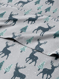 Full Christmas Reindeer Sheet Set - Festive 4 Piece Bedding Set - Soft
