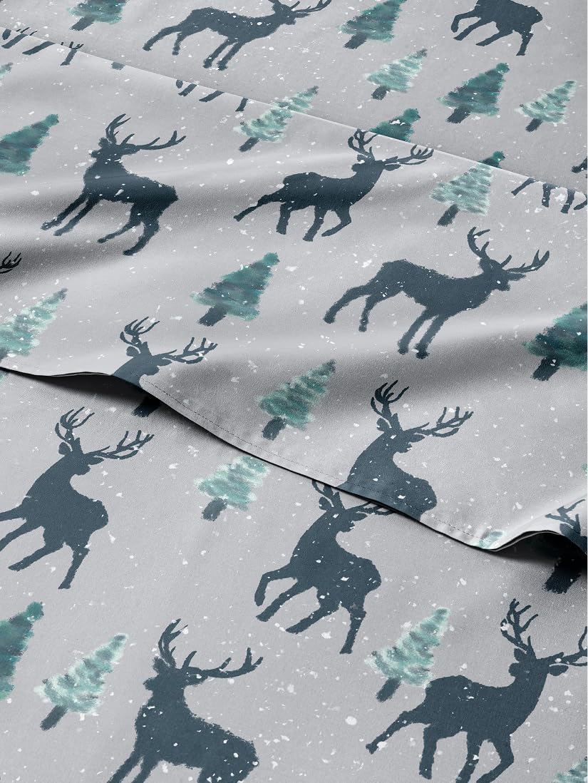 Full Christmas Reindeer Sheet Set - Cozy Holiday Bedding