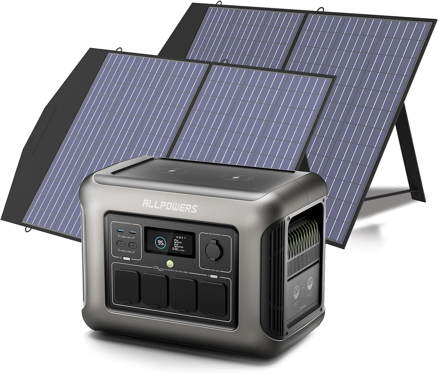 ALLPOWERS R1500 Portable Power Station + 2 Solar Panels