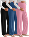 Women's Maternity Trousers - 3 Pack for Comfort and Style