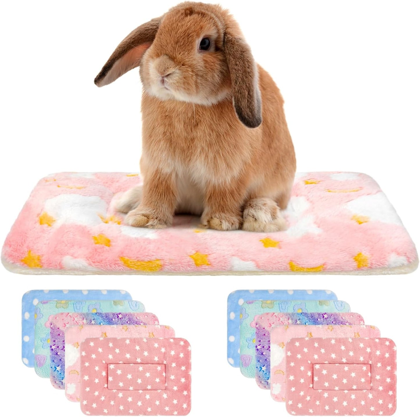 10PCS Guinea Pig Bed Soft Rabbit Bedding Cage Liner for Pets