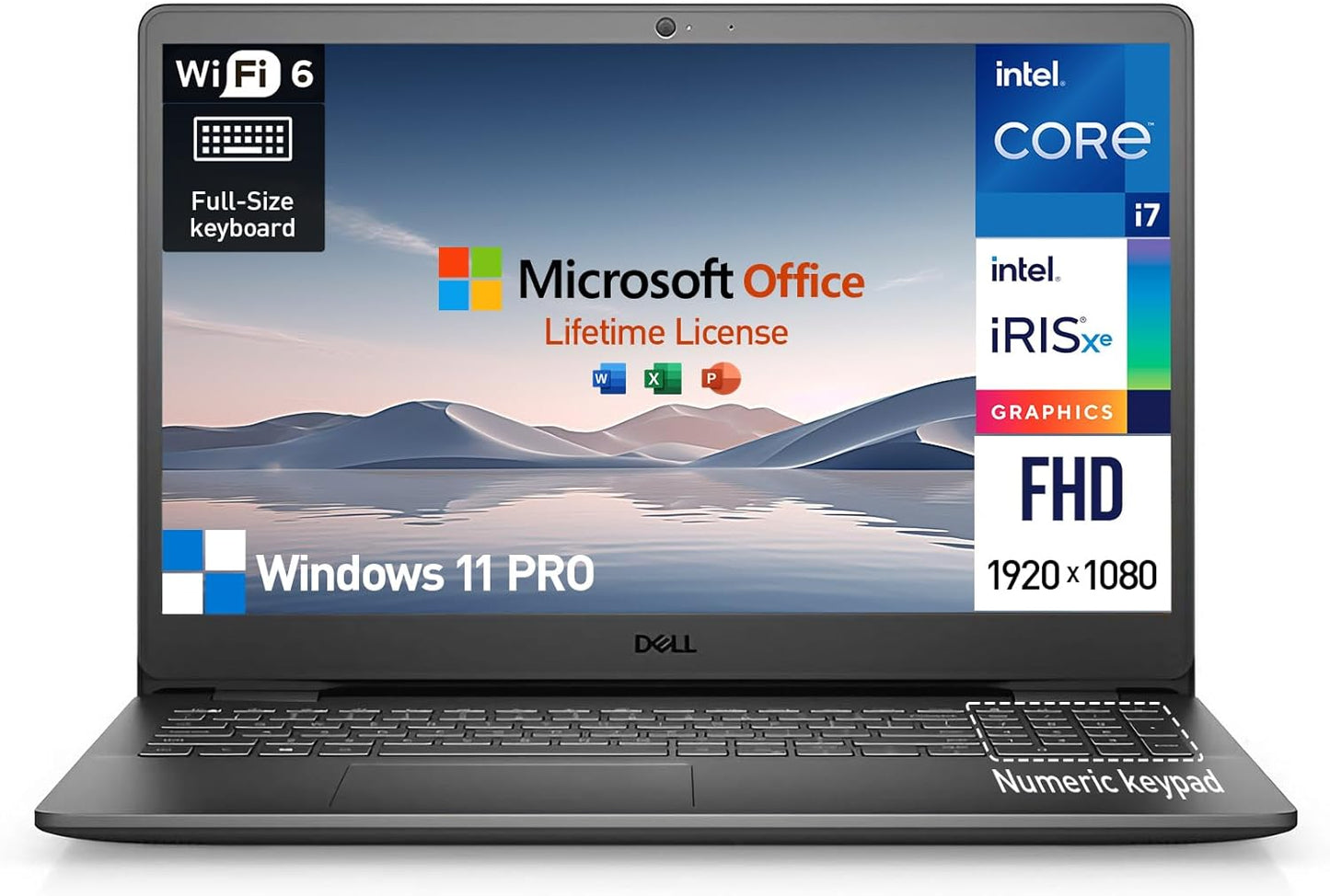 Dell Inspiron 15 3000 3520 Laptop with Intel i7 and 64GB RAM