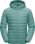 Men's Lightweight Puffer Jacket Hooded Winter Coat - Warm