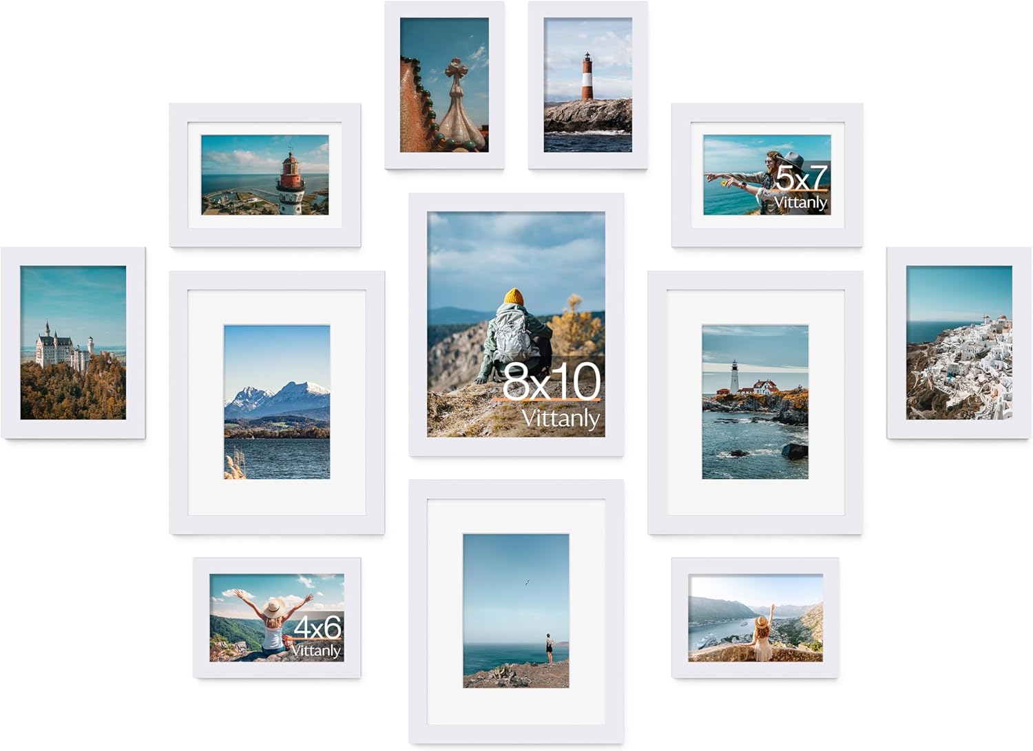 Vittanly Picture Frames Collage Wall Decor for Home Display