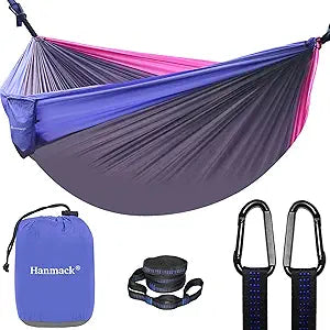 Double Hammock for Camping with Tree Straps and 210T Nylon