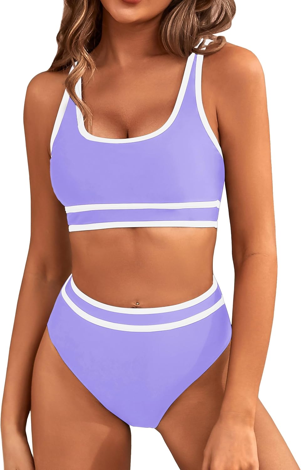 BMJL Women's High Waisted Bikini Sets for Sporty Summer Fun