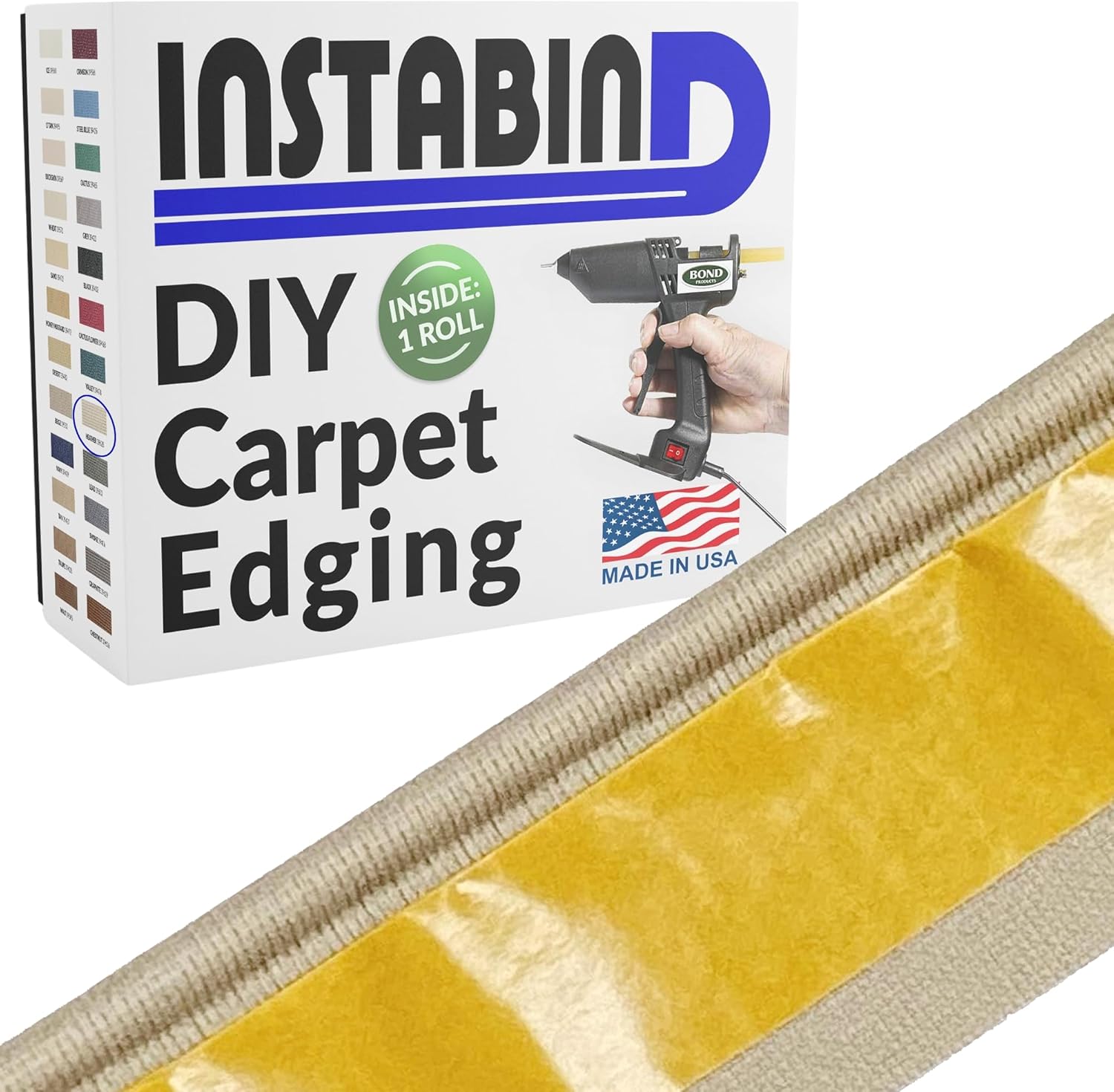 Instabind Carpet Binding Tape for DIY Area Rugs and Edges