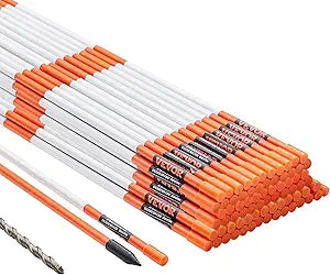 VEVOR Driveway Markers 100PCS 48in Snow Stakes with Reflective Tape