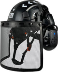 Forestry Chainsaw Work Safety Helmet with Bluetooth Earmuffs - Vented