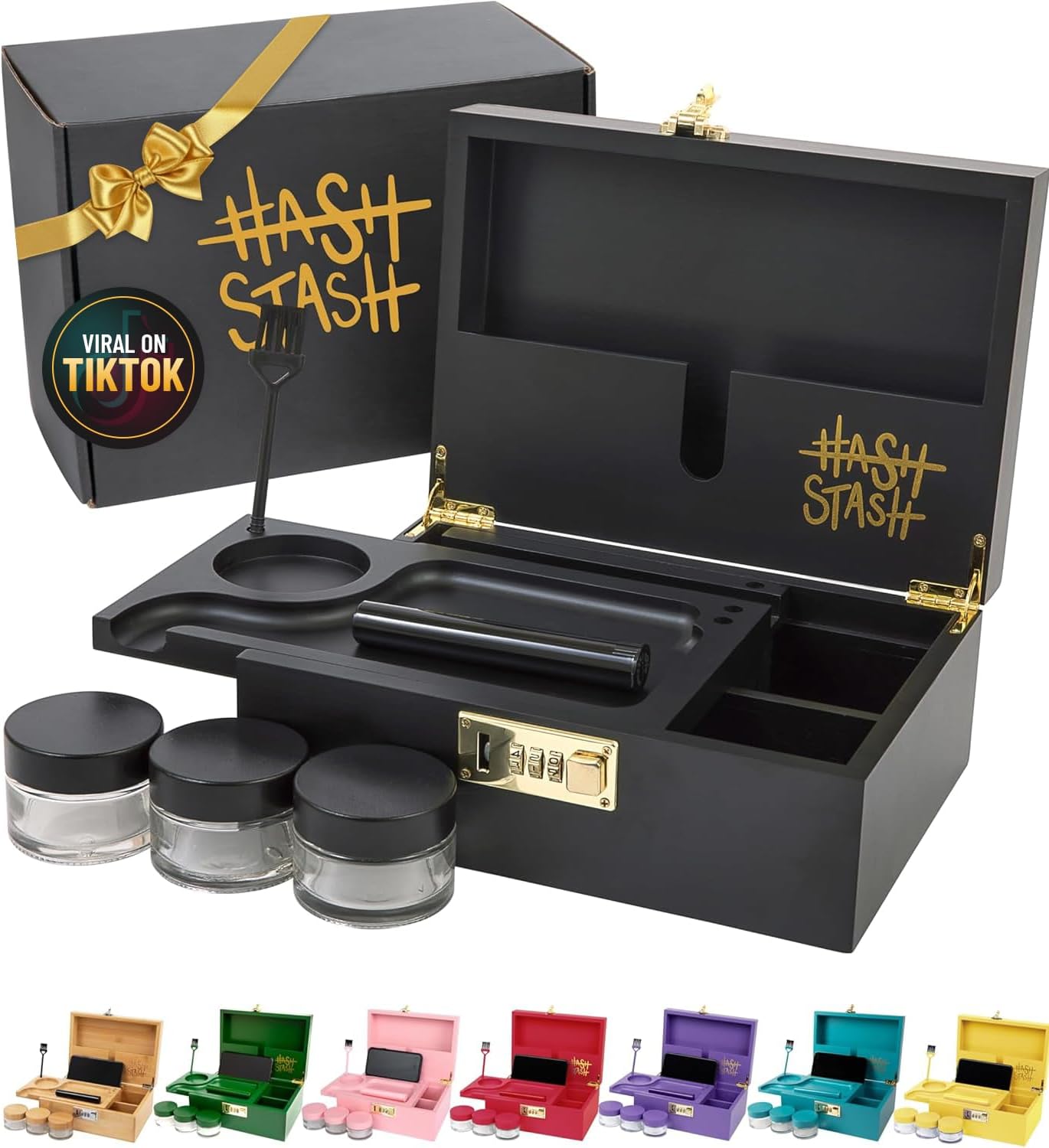HASHSTASH The OG Storage Box - Stylish Bamboo Organizer Box