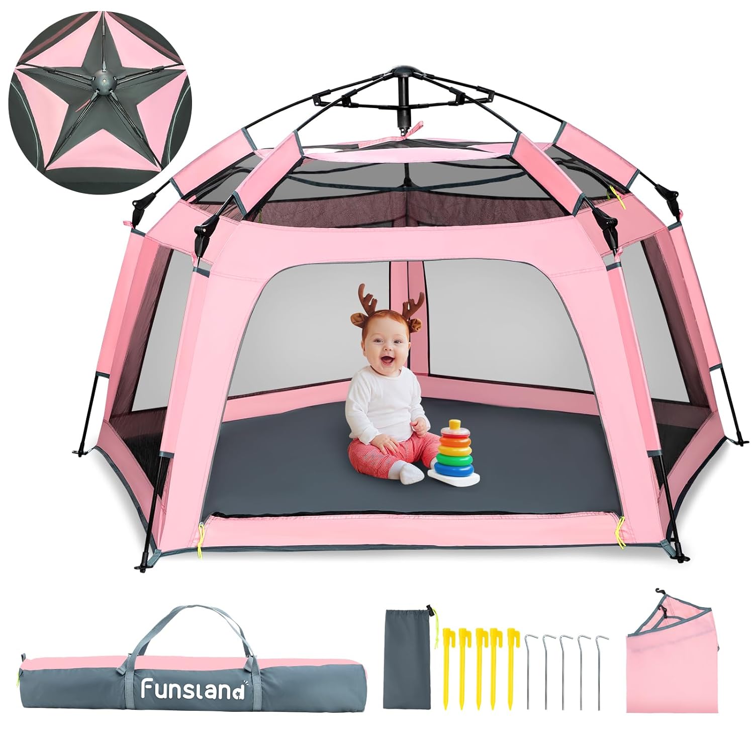 Baby Playpen Pop-up Tent for Indoor and Outdoor Fun