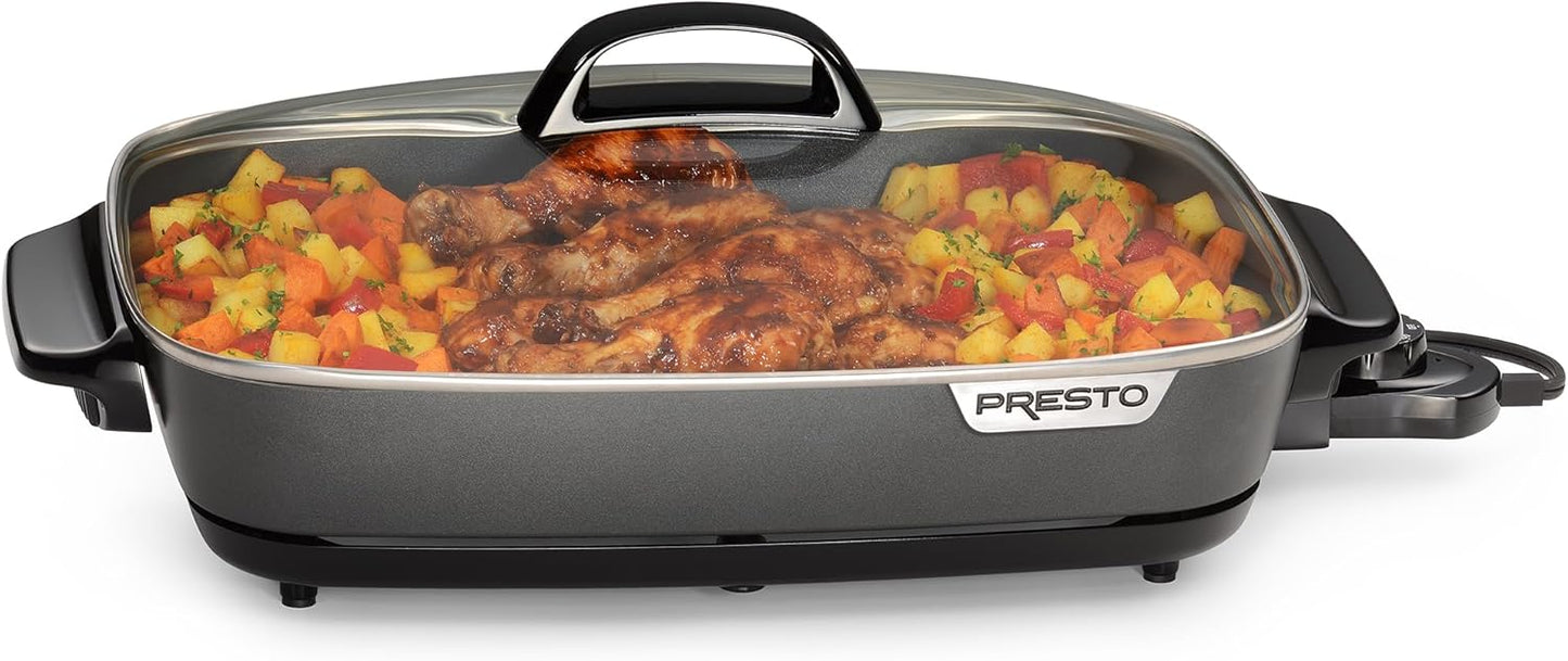 Presto 16-Inch Slimline Electric Skillet for Versatile Cooking