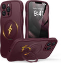 iPhone 13 Pro Max Case for Women - Burgundy Translucent Matte, MagSafe