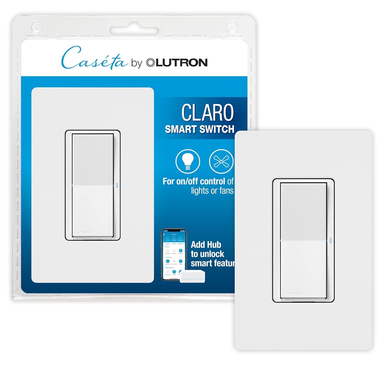 Lutron Claro Smart Light Switch for Caseta Lighting Control