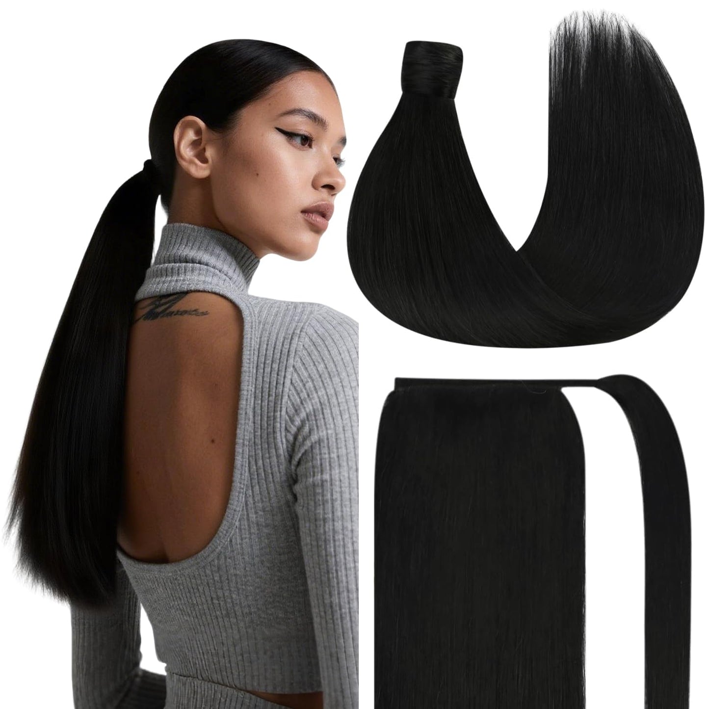 Ve Sunny Ponytail Extension Real Human Hair 18in Clip In Style