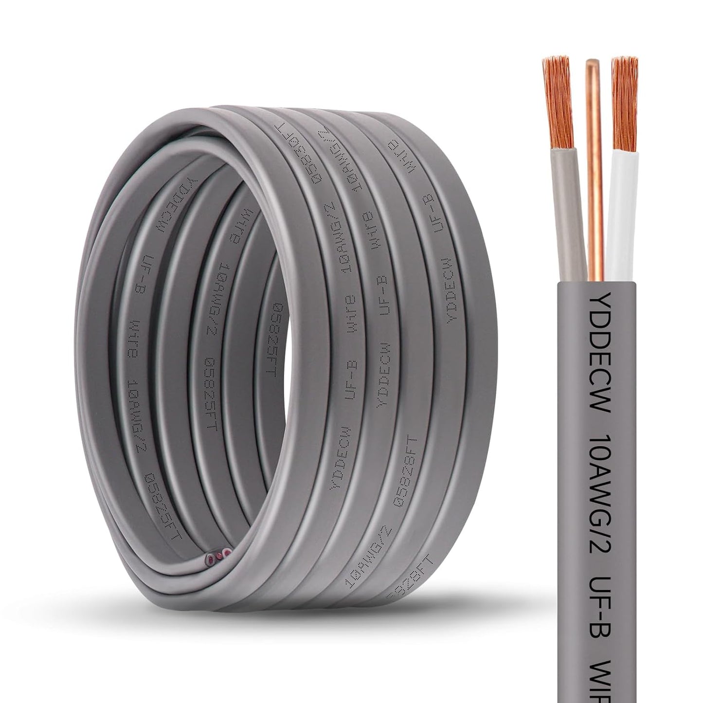 10/2 UF-B Wire for Direct Burial - 25FT 100% Pure Copper Cable