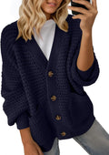 Dokotoo Women's Long Sleeve Chunky Knit Cardigan - Cozy Everyday Layer