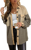 SHEWIN Shackets for Women Casual Long Sleeve Plaid Jackets - Warm Fall