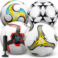 Tradder 4 Pack Operation Christmas Soccer Balls with Pump - Bulk Set