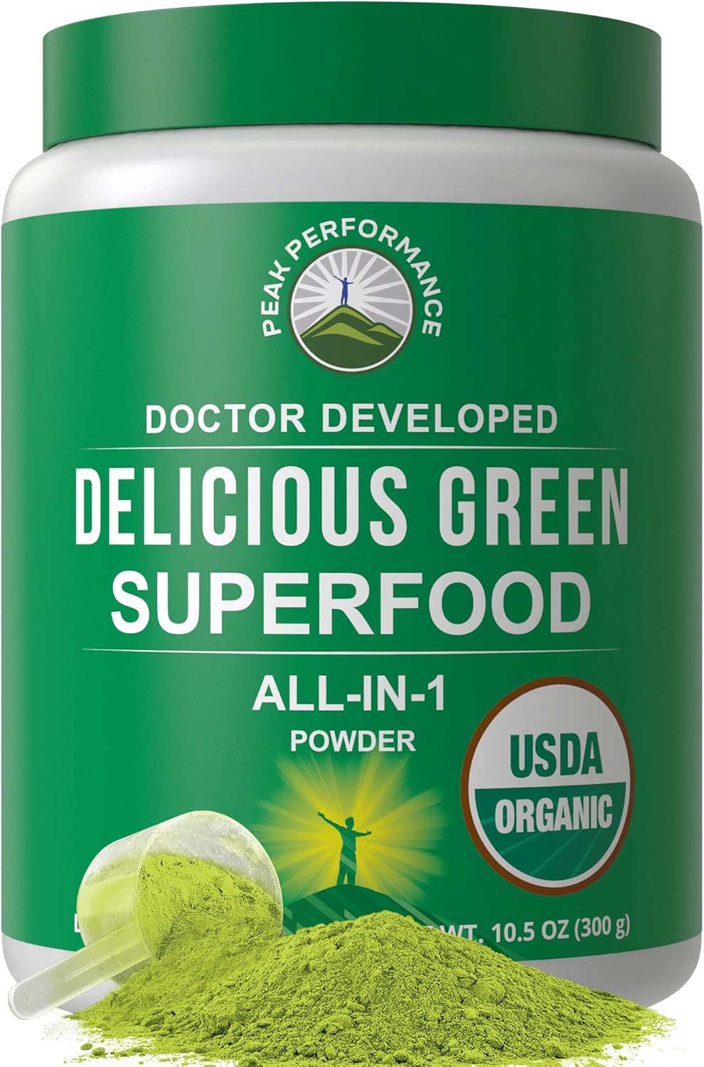 Peak Performance Organic Greens Superfood Powder for Energy