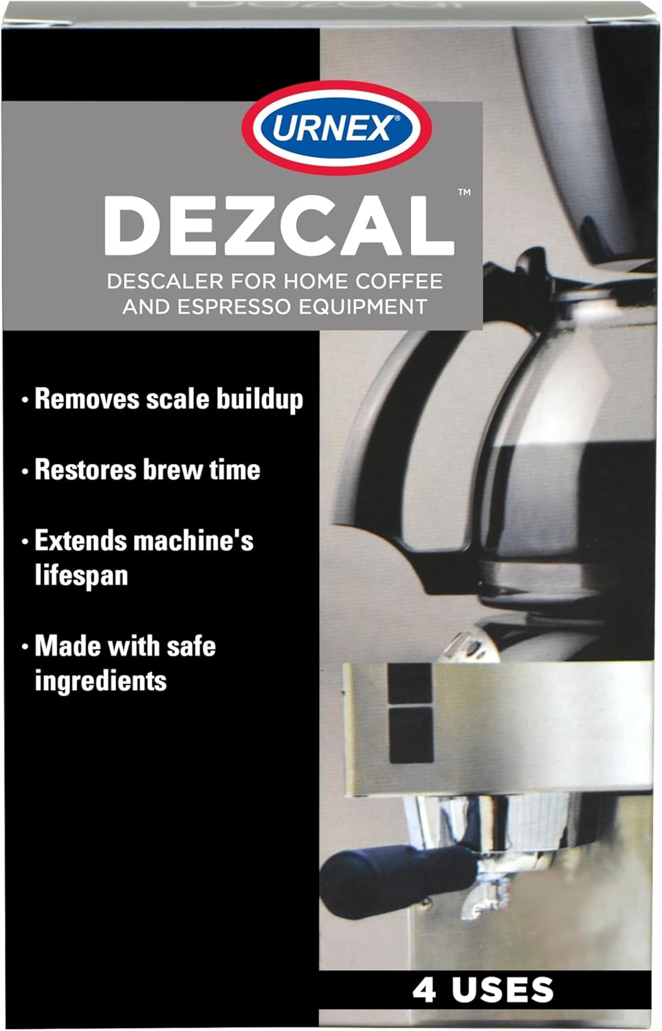 Powerful Urnex Descale Powder - 4 Uses, Keurig & More