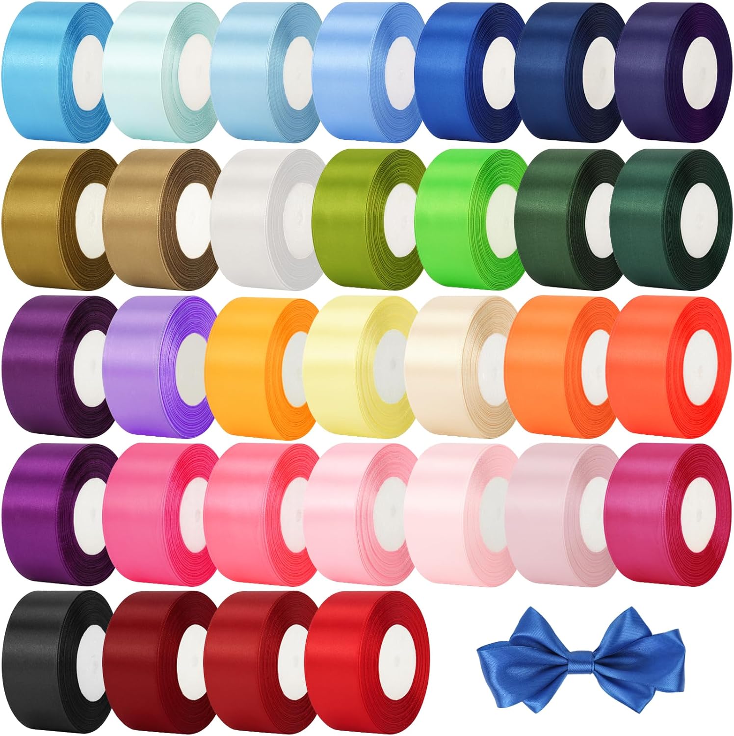 800 Yards of 1-1/2 Inch Satin Ribbon for Crafting and Gifts