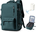 Vacuum Backpack Travel with Pump Peacock Blue - Flight Approved
