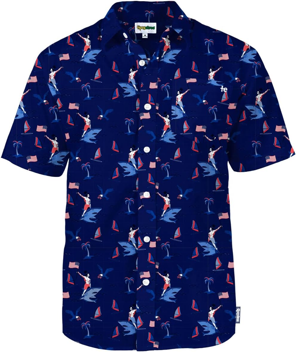 Tipsy Elves Patriotic Shirts for Men - Stylish USA Button Up