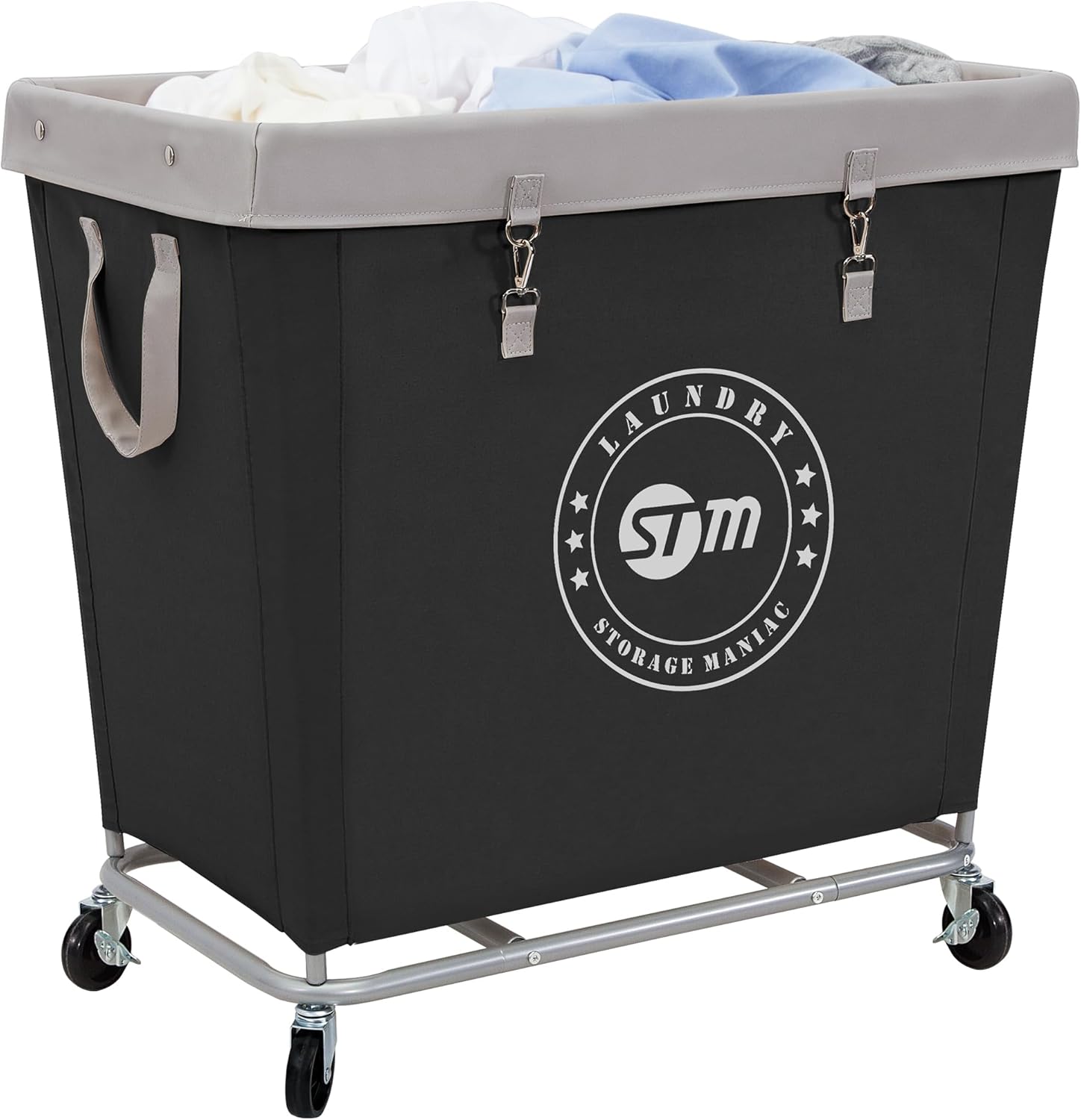 Commercial Laundry Hamper with Heavy Duty Steel Frame for Home