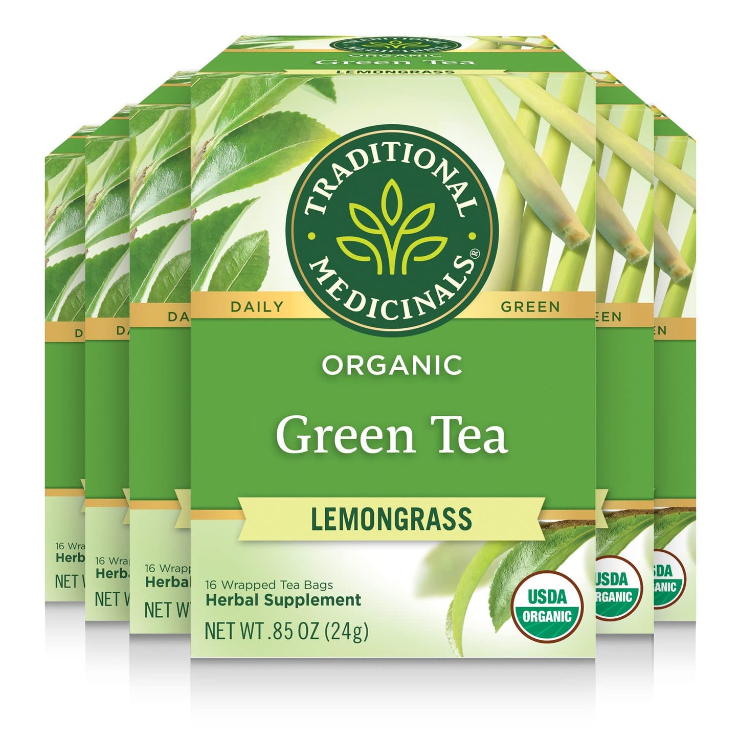 Organic Green Tea Lemongrass - Traditional Medicinals 96 Bags