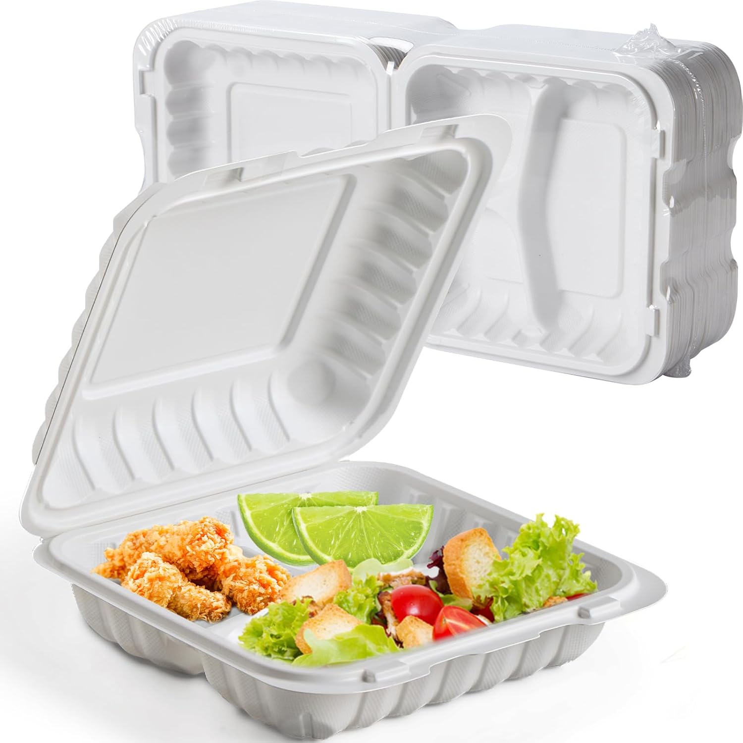 Food Containers 7.8 in 30 oz 65 Pack BPA Free for Meal Prep