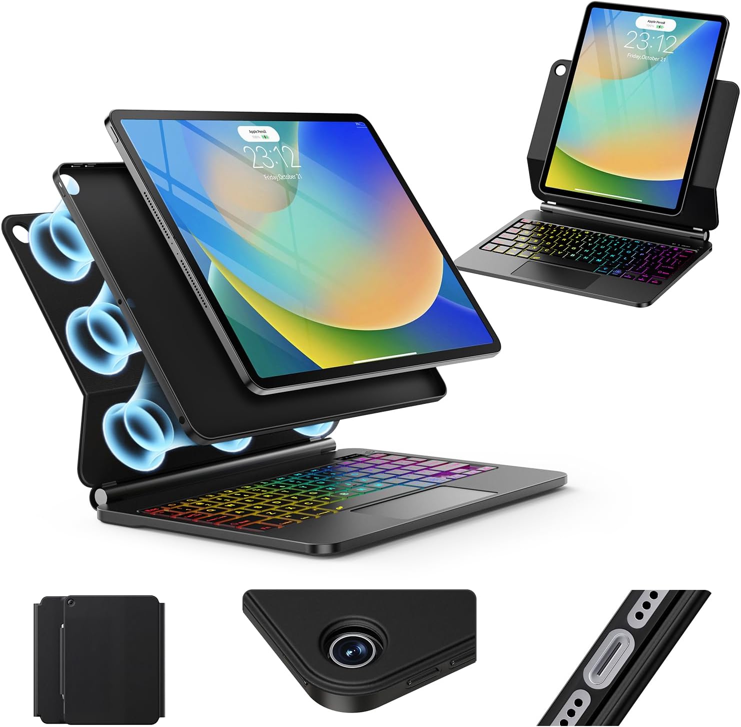 iPad 9th Generation Case with Keyboard and Floating Stand