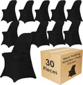 30 Pack Black Spandex Folding Chair Covers for Events & Parties