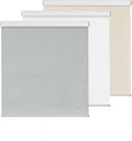 100% Blackout Roller Shade with Striped Jacquard - Light Grey 36in x