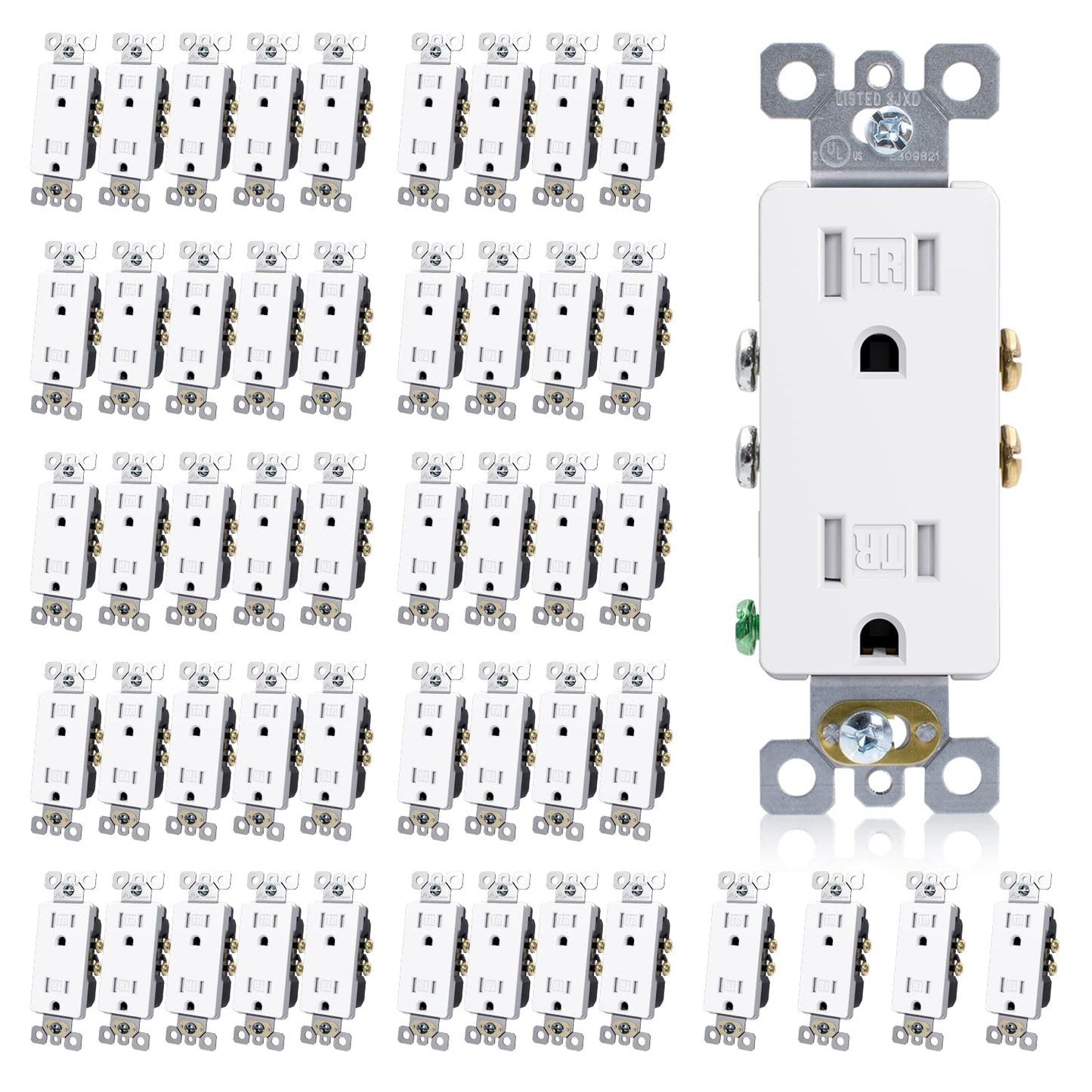 ELEGRP Tamper Resistant Wall Outlet 15 Amp for Safe Use