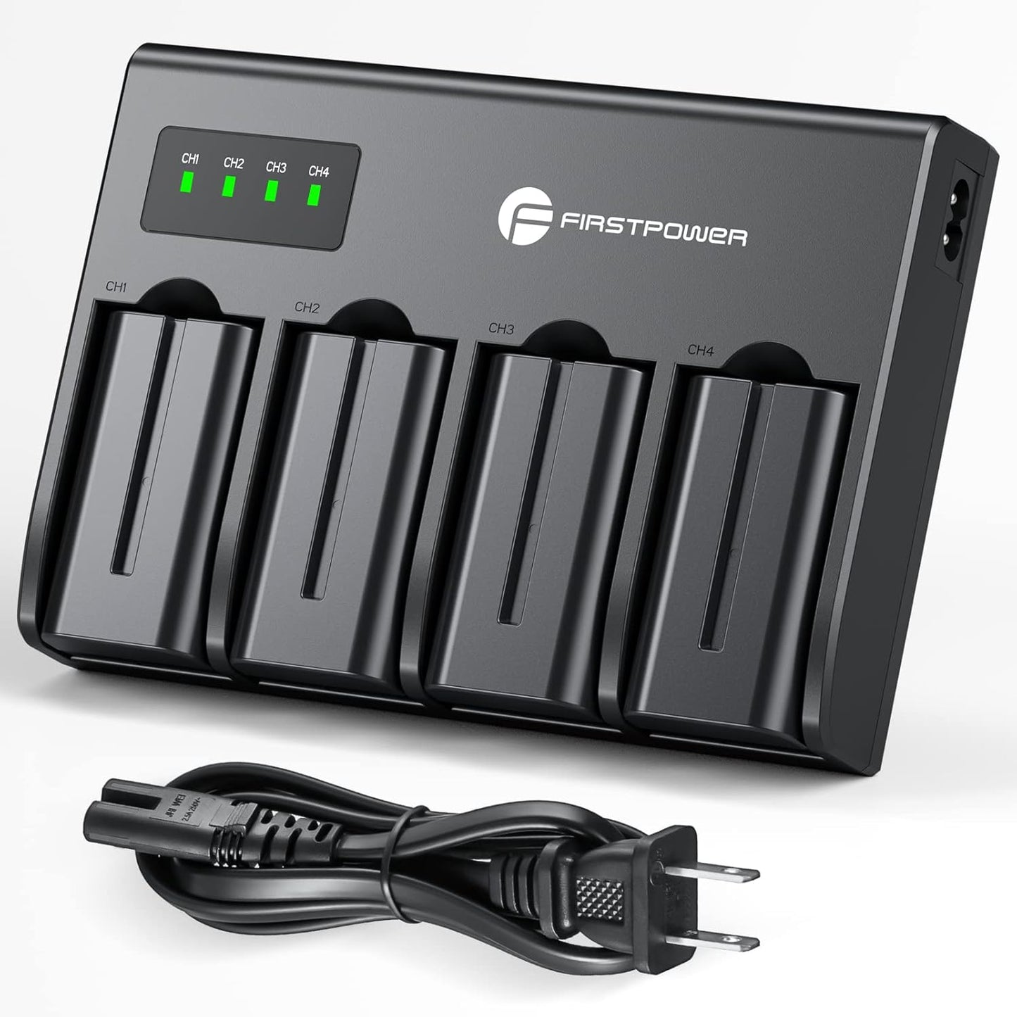 FirstPower NP-F550 Battery Pack with 4-Channel Charger for Sony