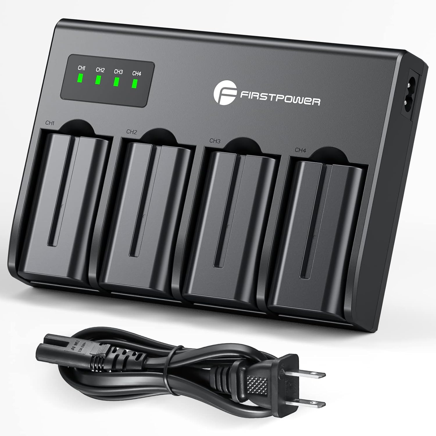 FirstPower NP-F550 Battery Pack with 4-Channel Charger for Sony