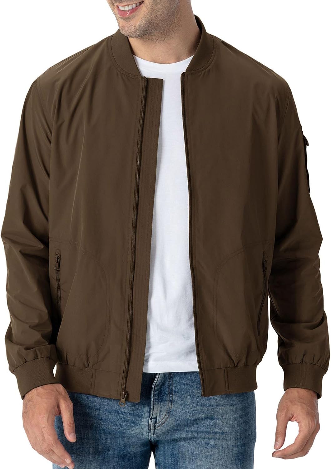 Rdruko Men's Lightweight Bomber Jacket for Stylish Comfort