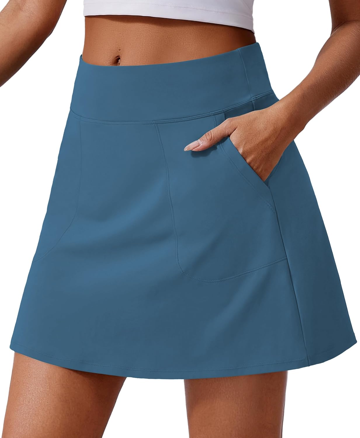 PINSPARK 18in Golf Skorts for Women with 4 Pockets & UPF 50