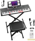 61 Key Keyboard Piano Electric Keyboard - Compact Stand Set